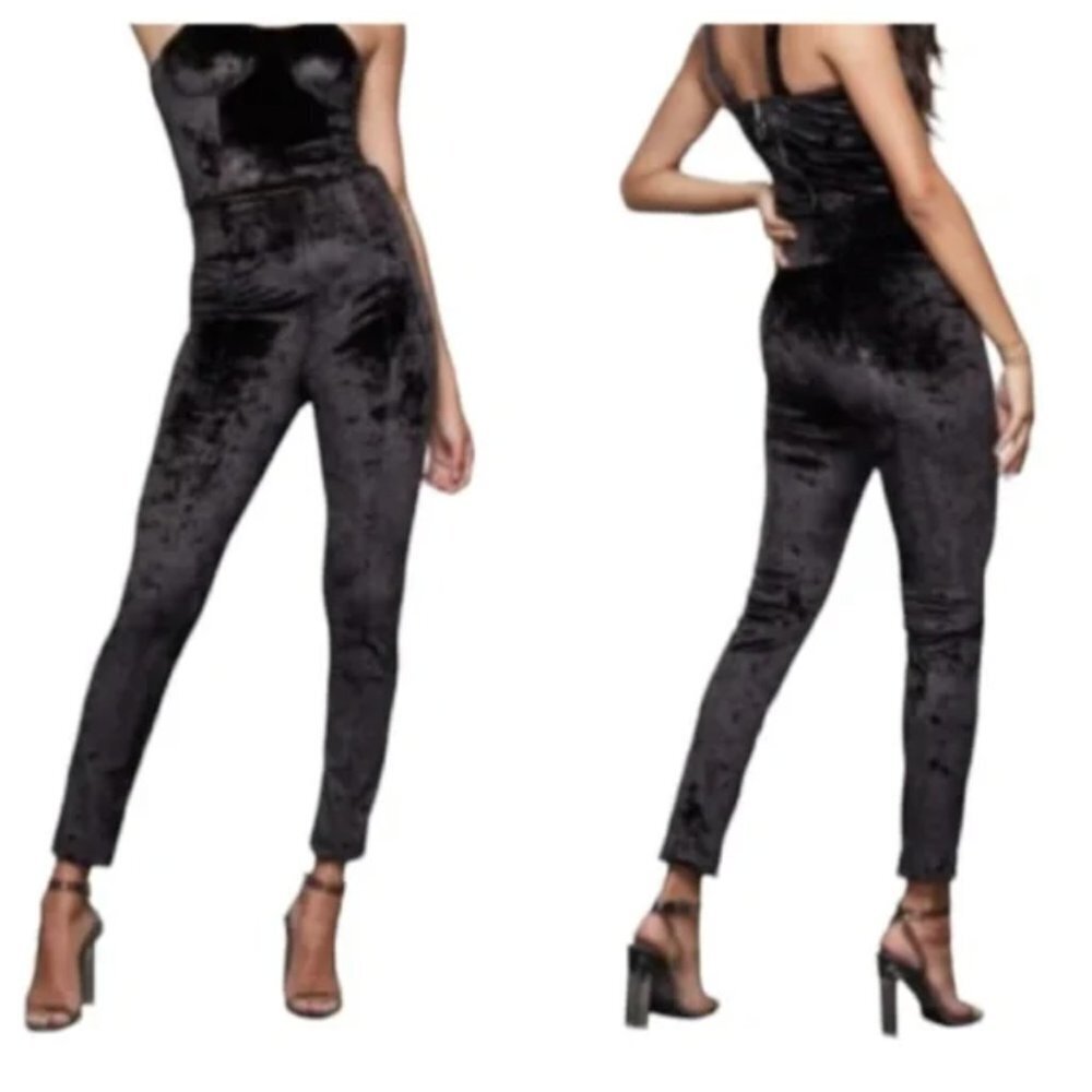 Good American Crushed Velvet Disco skinny Pants